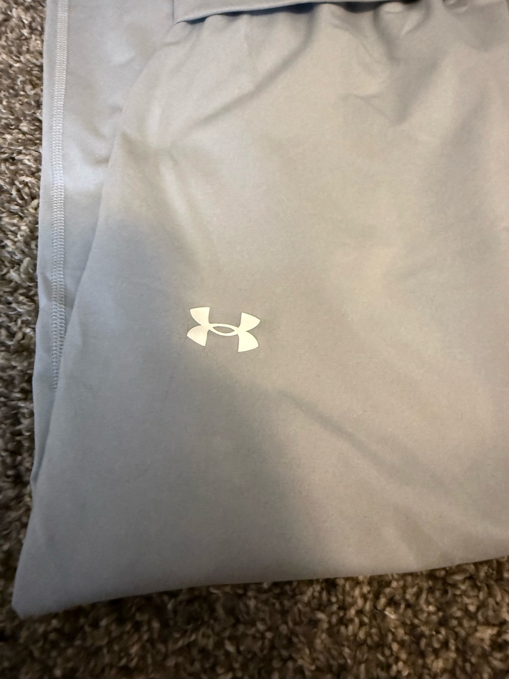 Under Armour Women’s Light Gray Performance Sweatpants with Branded Waistband - Picture 3 of 5